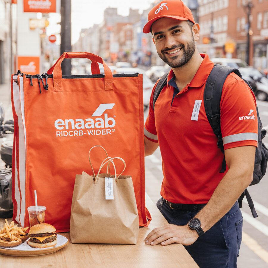 Enaab Rider with delivery bag